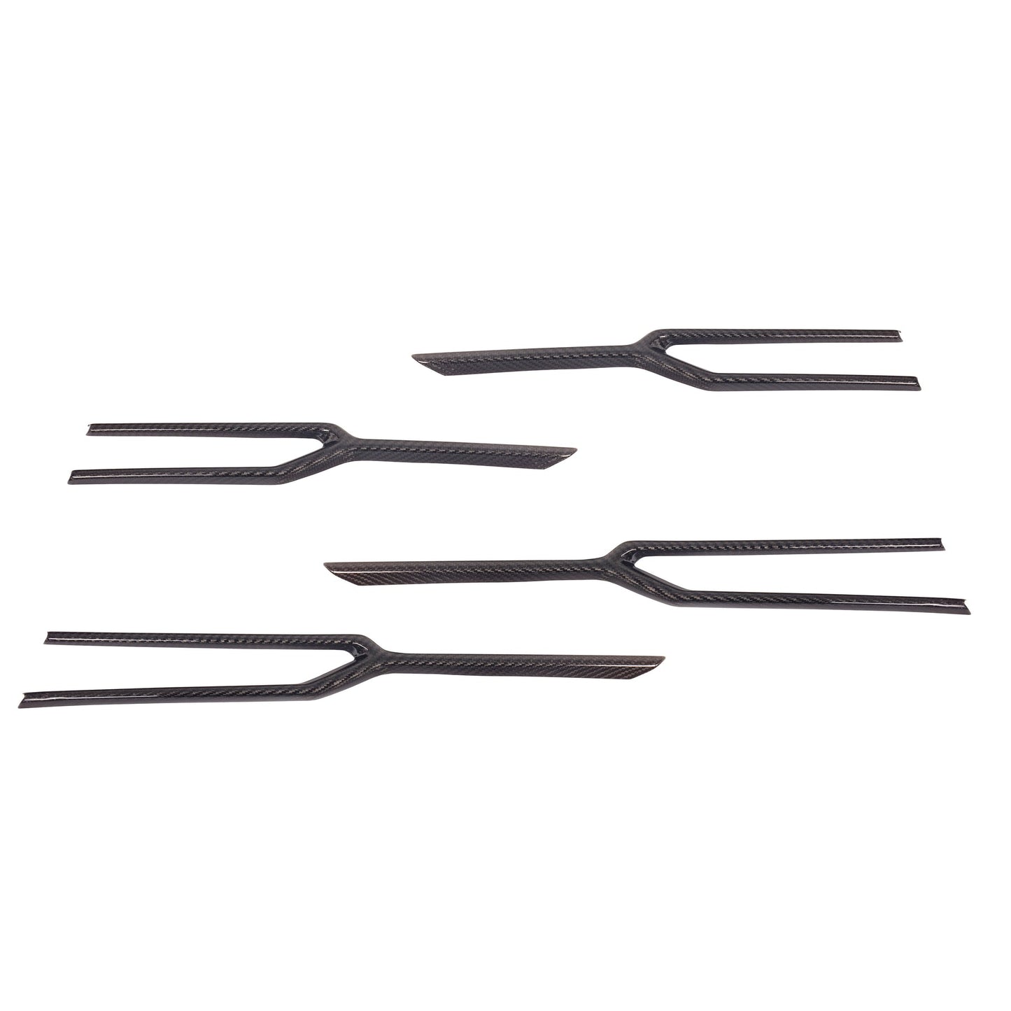 Front Bumper Tuning Fork Set in Visual Carbon Fibre